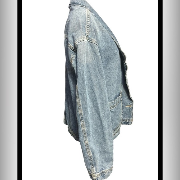 Zara Women's Blue Jean Jacket Oversize - Picture 8 of 10